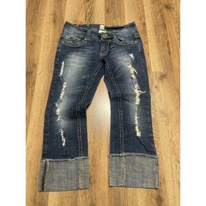 H2J Jeans, Women's Size 5/6, Blue, Denim, Cropped, Ripped
